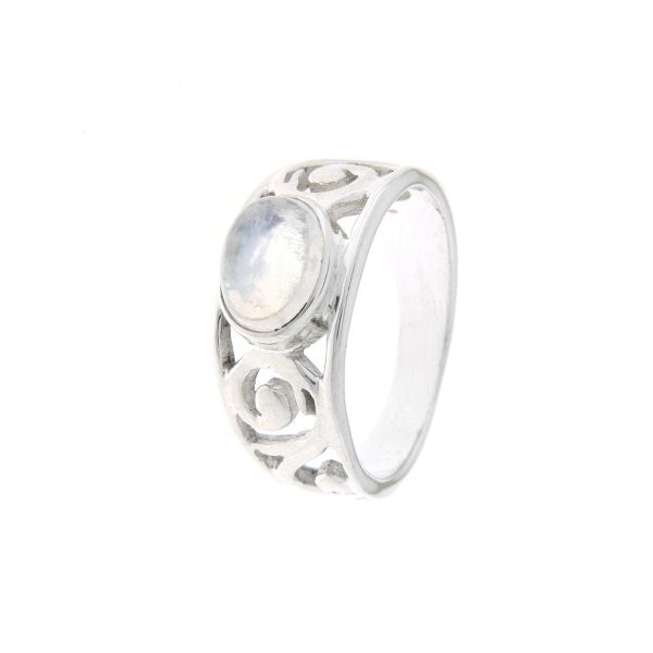 Regenboog Maansteen Ring model R9-077